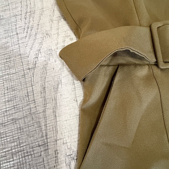 Olive Scent Olive Green Strapless Jumpsuit with Belt Size Small - Picture 12 of 13